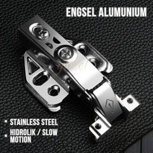 Engsel Sendok Pintu Alumunium Kaca Lurus Pintu Luar Stainless Steel Lemari