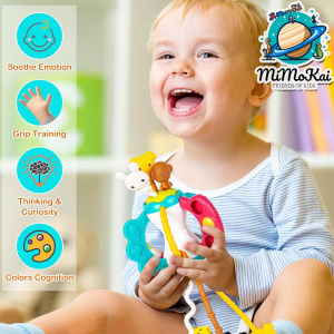 Đồ Chơi Kéo Montessori Phát Triển Kỹ Năng Đièu Khiển Ngón Tay Vận Động Hình Thỏ Gấu Khỉ