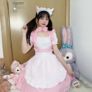 2024 Japanese Cat Maid Costume Dress cosplay Womens Uniform Maid Role-Playing Catwoman Clothing Suit