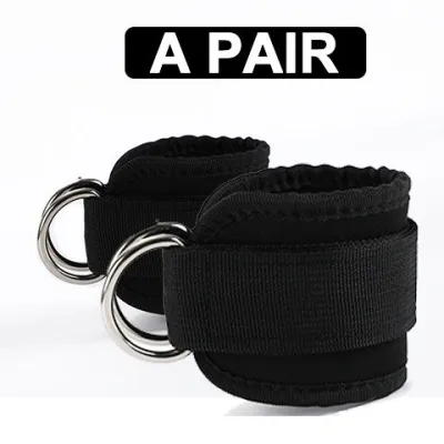 Ankle Straps Double D-Ring Foot Support Padded Cuffs Ankle Weight Leg Training Brace Support Sport Safety Abductors Ankle Straps For Cable Machine Kickbacks Foot Support Cuffs Gym Leg Strength Guard Boutique