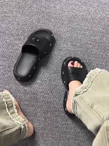 [Free Shipping] WomenS Outdoor Ins-Style Slippers For Summer Thick-Soled Height-Increasing Non-Slip Odor-Resistant Beach Sandals For Women