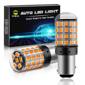 YSY 2 Chiếc Đèn Tín Hiệu Rẽ Xe CanBus Bóng Đèn LED 1156 BA15S P21W BAU15S PY21W T20 7440 W21W Đèn Báo Rẽ Tự Động 3030 54SMD Đèn Phanh