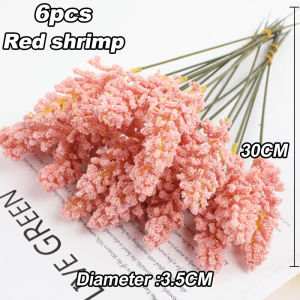 6pcs Wheat Ears Artificial Flowers Plant Silk Wedding Family Decoration Simulation Foam Lavender