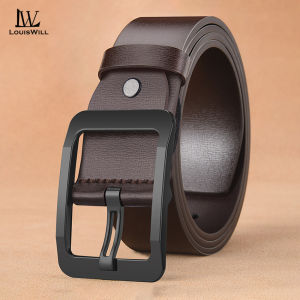 LouisWill เข็มขัดลำลองธุรกิจผู้ชายแฟชั่นเข็มขัดสายรัดข้อมือพียูนิ่ม120ซม. เข็มขัดกางเกงกีฬาวัยรุ่นเข็มขัดทนทาน