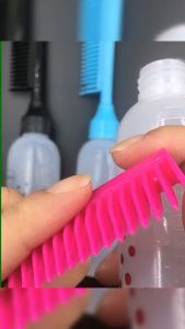 HB 170ml Hair Dye Applicator Bottle With Root Comb Brush Salon Hair Coloring Styling Tool