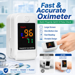 Fingertip Pulse Oximeter OLED Display Blood Oxygen Monitor SpO2 Heart Rate Rechargeable Portable Oximeter