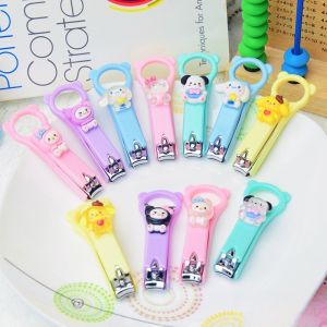 Sanrio Cartoon Hello Kitty Cartoon Nail Clipper Kuromi My Melody Portable Stainless Steel Nail Clipper Kawaii Kid Gift