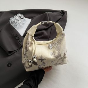 TIMIA Sequin Chinese Style Handbag Butterfly Purses Hanfu Embroidery Handbag Portable Embroidered Cheongsam Bag Party