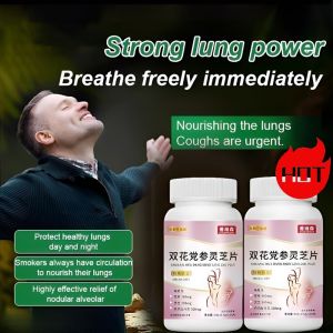 💝Hot Sale💝Tant Health Supplements Double Flower Party Geng Reishi Lung Breathing Supplements Asthma Lung Health Supplement Instant Breathing Support Respiratory Care Natural Herbal Extract For Adults And Teens