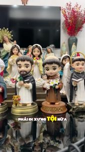 Tượng Thiên Chúa Đức Mẹ Và Các Thánh Theo Phong Cách Chibi Cao 15cm Chất Liệu Polystone Cao Cấp Vẽ Tay Thủ Công