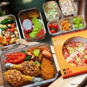 [COD] Man YingLie 1 Set Kitchen Storage Box Tableware Decoration 1 6 Dollhouse Mini Fresh Keeping Box Lunch Box Model Miniature Vegetable Preparation Plate