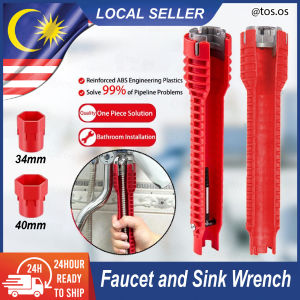 8in1 Faucet & Sink Installer Wrench Multi Water Pipe Plumbing Tool Home Maintenance Plumber Repair / Alat Pembaikan Paip