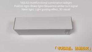 Chuyển đổi xe tải chở hàng nặng mới 100LED Đèn hậu tín hiệu rẽ chảy hai màu dẫn hướng ánh sáng