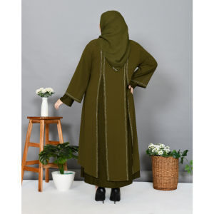 TA9031 JUMBO | Gamis Abaya Turkey Jumbo Turki Big Size LD 130 Turky Bahan Jersey mix Ceruty Hitam Putih Warna Warni Mewah Elegan