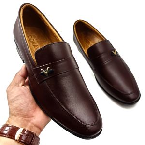 Giày Tây Nam Da Bò Thật 100%  VYFASHION Cao Cấp Thiết Kế Khóa V Thời Trang D.GCV