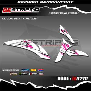 STRIPING FINO 125 KODE LA0770-STICKER STRIPING MOTOR FINO 125 VARIASI LIST SEMIFULL DESIGN RACING LOOKSTYLE