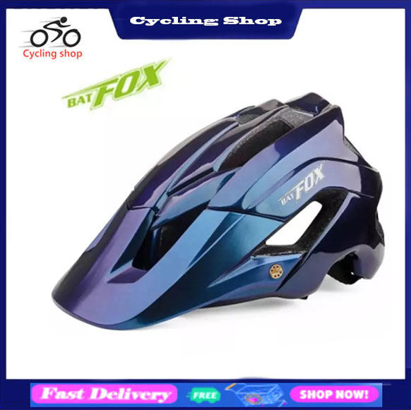 BAT FOX MTB Cycling Helmet Women Men Bicycle Helmet Bike Mountain Road  Cycling Safety Outdoor Sports Lightweight Big Visor Helme Lazada PH
