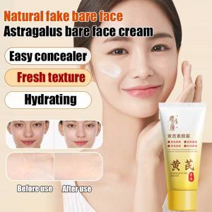 💕Natural False Bare Face💕Natural False Bare Face Astragalus Bare Face Cream Makeup and Care in One Light and Moisturizing Brightening Concealer Fits