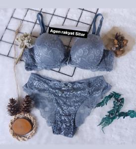 SET COD BRA SPORT BH BUSA TEBAL SET bh + cd beha + TEMPAT celana dalam wanita setelan renda import quality 36-44 cup B