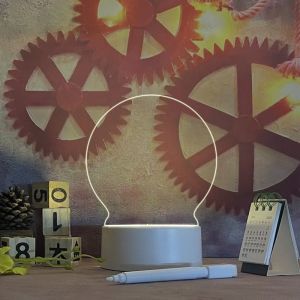 TS - ACRYLIC Note Board LED / Papan Tulis ACRYLIC LED / ACRYLIC Lampu Polos Tanpa Gambar