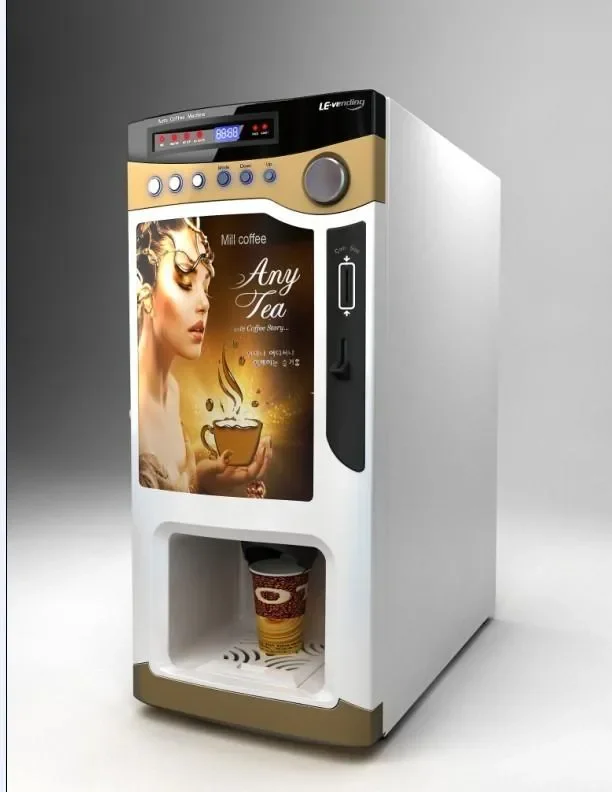 Coin operated coffee top vending machine