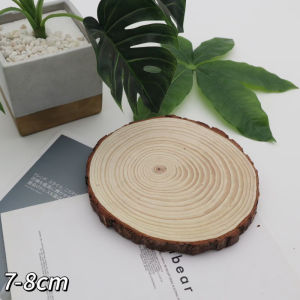 3PCS Thick Natural Pine Round Unfinished Wood Slices Circles With Tree Bark Log Discs Christmas DIY Crafts Wedding Party Painting