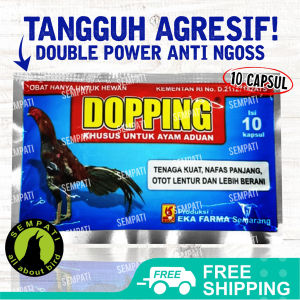 SEMPATI Dopping Ayam Jago Bangkok Aduan 10 Kapsul Jamu Dopping Eka Farma Obat Suplemen Ayam Bangkok Jago Tarung Obat Dopping Ayam Aduan