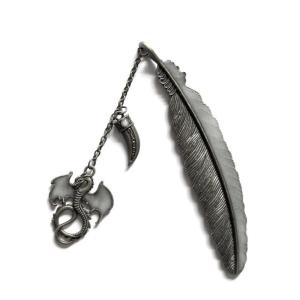 Luminous Book Marker Creative Feather Dragon Bookmark Label School Office Stationery