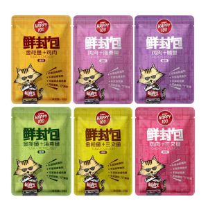 Pate cho mèo WANPY HAPPY 100 Pate cho mèo nhiều vị túi 70gr