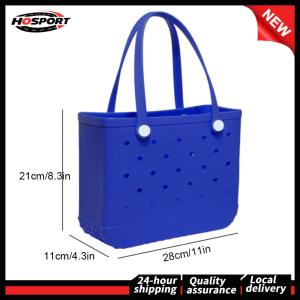 【HOSPORT】 Heavy Duty Beach Storage Bag Large Capacity Open Tote for Beach Pool and Boat Trips Made of Water-Resistant Fabric in Vibrant Colors