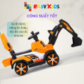 Xe cẩu điện cho bé cỡ lớn có thể tiến lùi điều chỉnh cần múc phù hợp trẻ em 2 - 6 tuổi. 