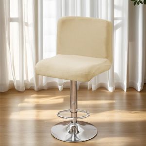 LUXELU  dài Áo bọc ghế lưng thấp Màu sắc đồng nhất Chống bụi Bọc ghế xoay văn phòng Phổ quát Có thể tái sử dụng Vỏ bọc ghế nâng trang trí dành cho quầy bếp nhà hàng khách sạn