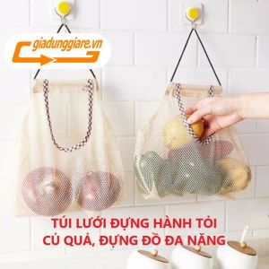 Túi lưới đựng hành tỏi củ quả giỏ có quai treo đựng đồ đa năng - giadunggiare.vn