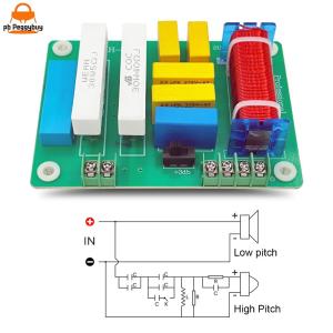 400W 2 Way Speaker Audio Frequency Divider High Low Speaker Crossover Module DIY Home Audio Systems
