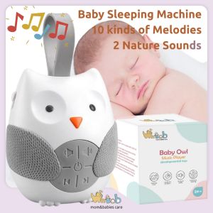 Hntob Baby Sleeping Music Player Owl Fox White Noise Machine Sleeping Helper Bluetooth Lullaby Music