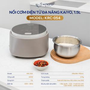 Nồi Cơm Điện Tử Đa Năng Kaiyo KRC-054 Lòng Niêu Inox 304 Công Suất 600W An Toàn Bền Bỉ