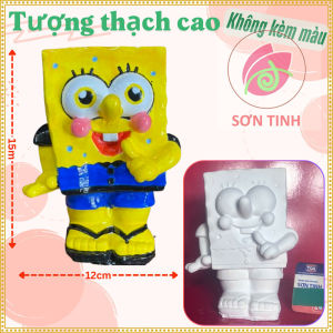 Tượng thạch cao gấu bearbrick chuột Mickey Ôm Lọ M75 (Không kèm màu) Bé Tô Màu Tô Tượng