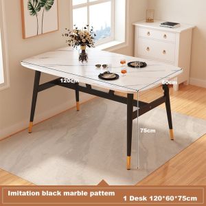 Solid Wood Dining Table With 4/6 Seaters 120*60CM Heavy Duty Dining Table WIth Chairs Sets For Dinning Room Home Restaurant Combination