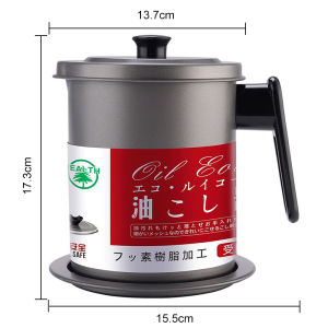 100% Ready Stock Large Capacity 304 Stainless Steel Oil Pot Filter Oil Storage Grease Separator Grease Oil Filter Container Pot