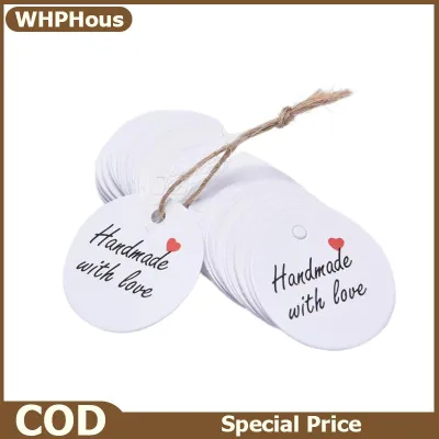 WHPHous Gao 100Pcs Paper Thank You Tags Handmade Gift Craft Labels Wedding Party Favour