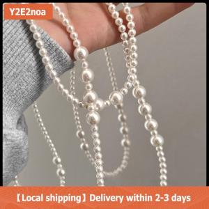 【Local shipping】 Cổ Điển Ngọc Trai Đa Lớp Hạt Ngọc Trai Vòng Cổ Cho Phụ Nữ Ngọt Ngào Thanh Lịch Đảng Đồ Trang Sức Quà Tặng Đám Cưới