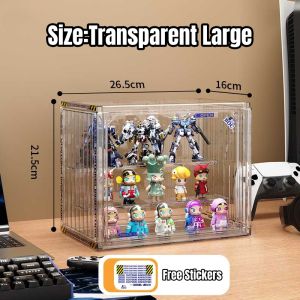 [SG Stock]Blind Box Storage Acrylic Popmart Display Box Figurine Display  Molly Labubu Cabinet Rack With Removable Shelf