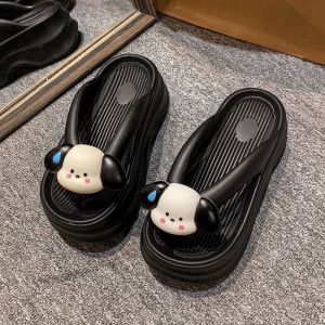 Dép xỏ ngón nữ đế cao 5.5 CM đế bánh mì siêu nhẹ thời trang Hoạ Tiết xinh xắn dành cho nữ ( 303 cún )