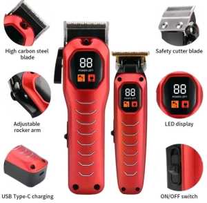 Geemy Set Pemotong Dan Penipis Rambut Geemy GM8046 2IN1 Motor Super Kuat mesin rambut trimer Clipper Trimmer