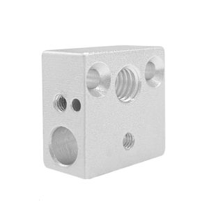 Heater Block Upgraded Plated Aluminium Heater Block MK8 High Temperatures Heating Block for 3D Printer Metal Hotend 3D Printer