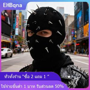 [COD] EHBqna KITCHEN หมวกบีนนี่ปักหมุดสำหรับผู้ชาย หมวกไหมพรมสำหรับฤดูหนาวหมวกไหมพรมหมวกแฟชั่นเต็มหน้าหมวกสกีหมวกที่ปิดหูสำหรับขี่จักรยานยุทธวิธี