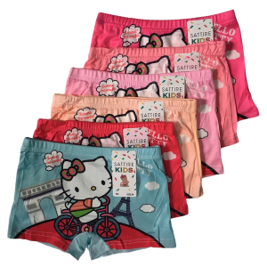 6 Pcs Celana Dalam Segia Empat Boxer Anak Cewe Perempuan Motif Lucu LOL Frozen Merk Satire Kids