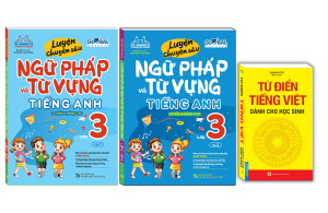 Combo 3c - Luyện chuyên sâu ngữ pháp và từ vựng tiếng anh lớp 3 (2 cuốn) & Từ điển tiếng việt học sinh khổ to