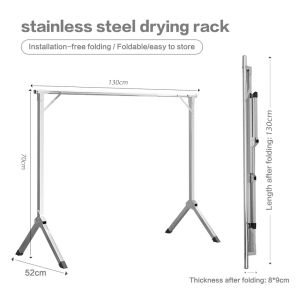 Stainless Steel Cloth Hanger Ampaian baju Three pole 240 Cloth drying Rack  Rak Baju Extendable Penyidai Baju Rak