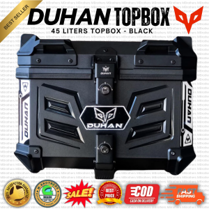 Topbox Only DUHAN Dual Lock 45 Liters ABS Hard Plastic Topbox Free Backrest and Baseplate